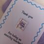 Mini Notepaper Best Teacher Pin Badge And Card Teacher Gift Teacher Thank You Card, thumbnail 2 of 2