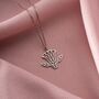 Sterling Silver Egyptian Lotus Necklace, thumbnail 1 of 10