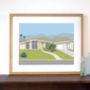 Palm Springs Mid Century Modern Butterfly House Print, thumbnail 1 of 4