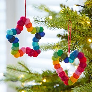 Felt Multicoloured Hanging Decoration, 4 of 6