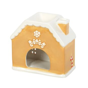 Candy Cane Gingerbread House Oil Burner And Wax Warmer, 2 of 2