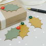 Holly Luxury Gift Tag, thumbnail 2 of 2