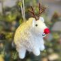 Personalised Felt Sheep Christmas Decoration, thumbnail 1 of 4