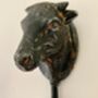 Black Distressed Cow Coat Hook Bathroom Kitchen Décor, thumbnail 3 of 6
