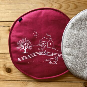 Winter Fox Linen Aga Pad, 5 of 7