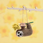Personalised Felt Sloth And Flower Decoration, thumbnail 6 of 8