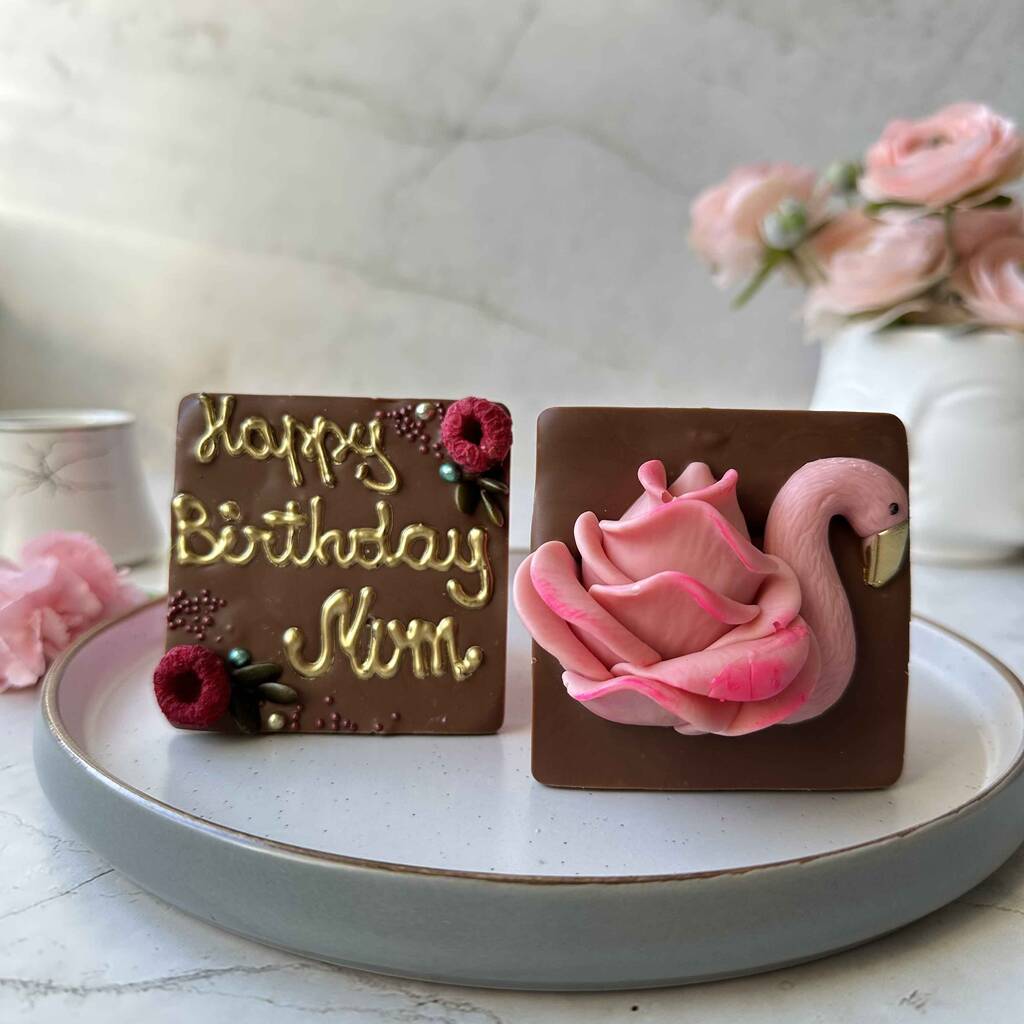 Chocolate Swan And Flower, Novelty Birthday Gift, 1 of 9