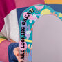 Personalised Retro Iridescent Arched Wall Mirror, thumbnail 4 of 4