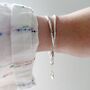 Double Stranded Hammered Silver Bracelet, thumbnail 1 of 6