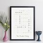 Personalised Family Print Wordsearch Names Gift, thumbnail 4 of 10