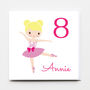 Personalised Ballerina Birthday Card, thumbnail 2 of 2