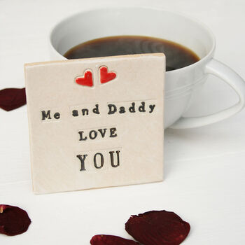 Me And Mummy Love You Ceramic Coaster, 4 of 8