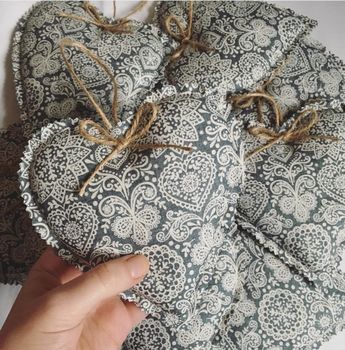12th Wedding Anniversary Fabric Heart With Oak Message, 10 of 11