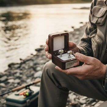 Personalised Fishing Reel Cufflinks, 9 of 10
