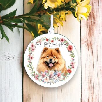 Personalised Chow Chow Floral Keepsake Gift, 2 of 2