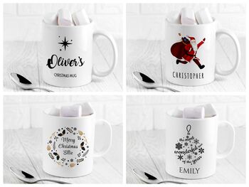 Personalised Ceramic Christmas Mug, 2 of 12