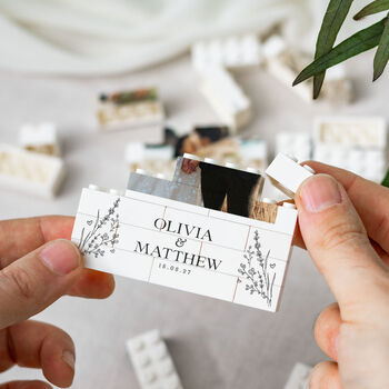 Personalised Wedding Photo Print Block For Couple, 8 of 10