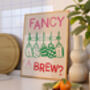 Fancy A Brew Kitchen Print, thumbnail 2 of 4