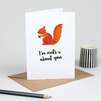 Squirrel Valentine's Card 'Nuts About You', 2 of 5