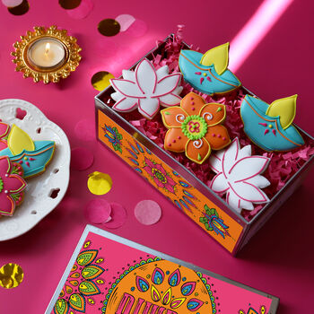 Hand Iced Diwali Biscuit Tin, 2 of 3