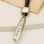 Personalised Chunky Tag And Suede Necklace, thumbnail 2 of 7