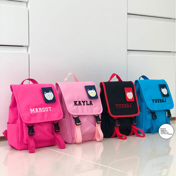 Hot Pink Personalised Embroidered Mini Dog Backpack, 2 of 10