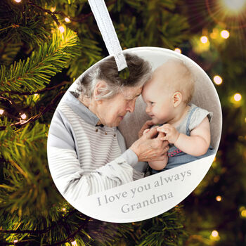 Any Message And Photo Ceramic Disc Hanging Decoration Bauble + Gift Box, 5 of 6
