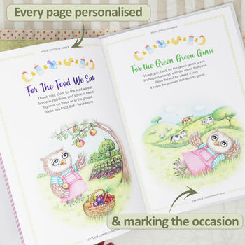 Personalised Baby Christening Gift Book Of Blessings, 5 of 12