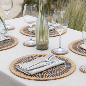 Cork Max Placemat Set Of Two | Sandy Lines, 3 of 9