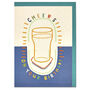 'Cheers On Your Birthday' Modern Pint Birthday Card, thumbnail 1 of 2