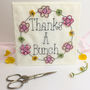 Thanks A Bunch Embroidered Card, thumbnail 1 of 2