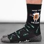 Here For The Beer Men's Combed Cotton Funny Crew Socks, thumbnail 1 of 4