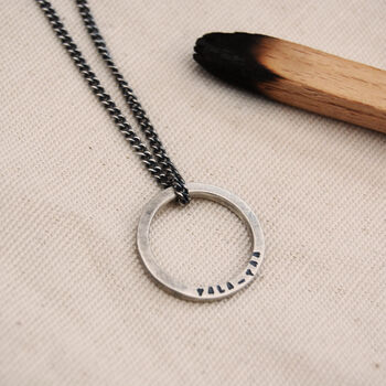 Men's Personalised Circle Pendant Necklace, 8 of 12