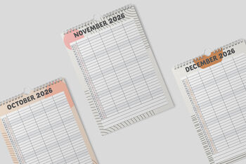 2026 Family Planner| 2026 Calendar | Five Columns, 5 of 6