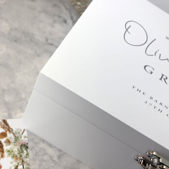 Personalised Luxury White Wedding Keepsake Memory Box, 4 of 8