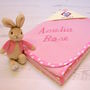 Personalised Blanket With Flopsy Bunny Rattle, thumbnail 2 of 8