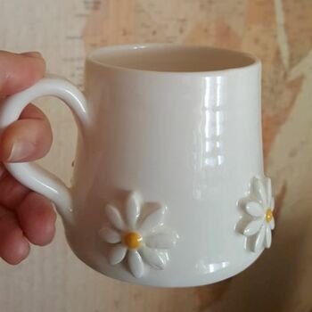 Handmade Ceramic Daisy Coffee Mug, Tea Cup, 6 of 8