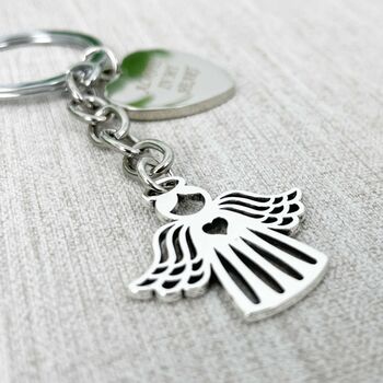 Angel Charm Always In My Heart Memorial Keyring, 3 of 6