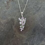 Wisteria Lilac Flower Necklace, thumbnail 3 of 4