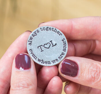 Always Together Personalised Pewter Message Token, 7 of 7
