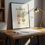 Flower Market Art Print, Home Decor, Botanical Print, thumbnail 2 of 8