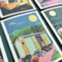 Shepherd's Hut And Dog Outdoors Blank Card, thumbnail 2 of 4