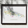 Map Of South Downs National Park Art Print, thumbnail 1 of 3