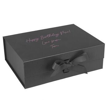 Personalised A4 Luxury Black Gift Box, 2 of 5