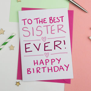 Birthday Card For Sister By A is for Alphabet