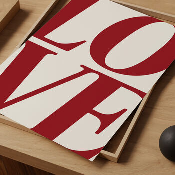 Love Typography Art Print, 3 of 3