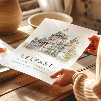 Belfast Travel Poster Of Northern Ireland, 2 of 7