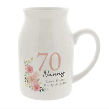 Personalised Floral Birthday Jug Vase, 4 of 4