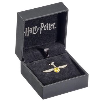 Harry Potter Sterling Silver Golden Snitch Clip On Charm With Crystals, 3 of 3