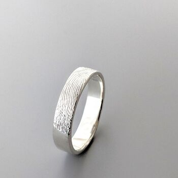 Recycled Silver Fingerprint Ring, 4 of 6